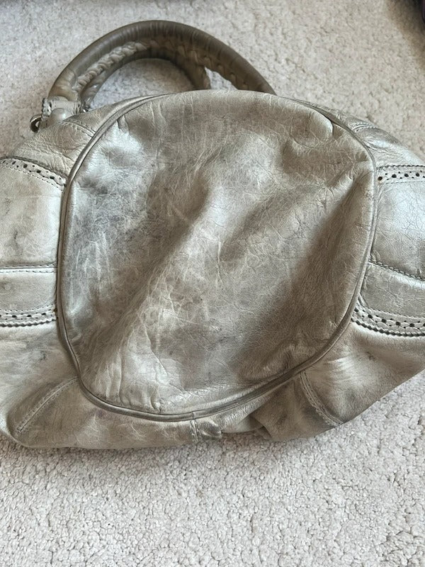 Balenciaga PomPon Bag Grey lamb skin