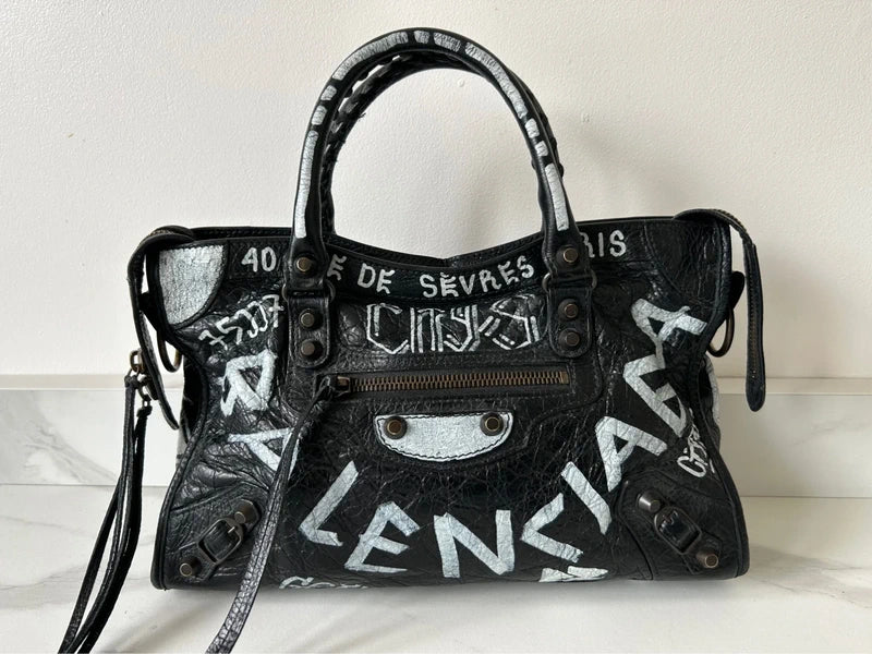 Balenciaga Graffiti Classic City Bag Small