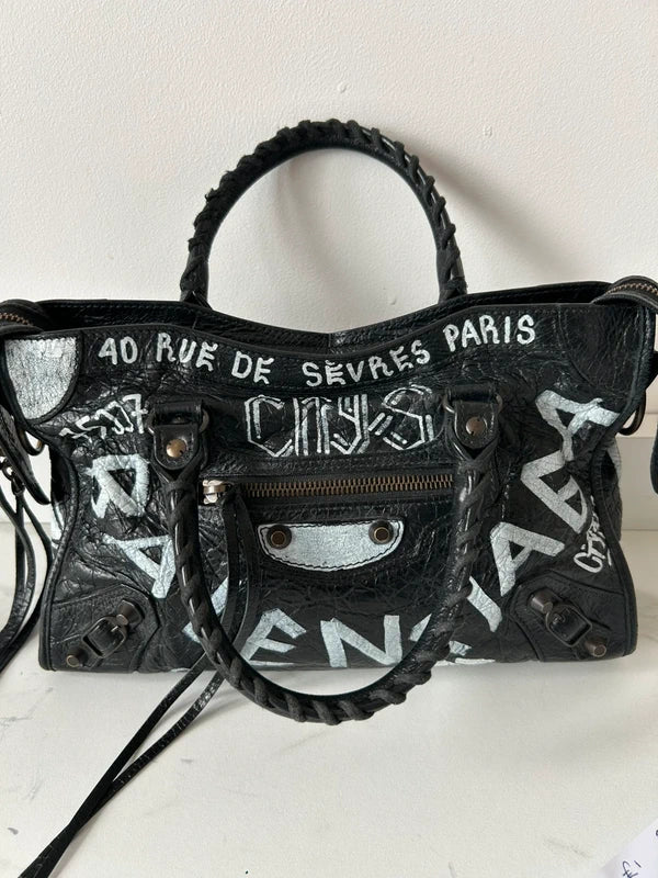 Balenciaga Graffiti Classic City Bag Small