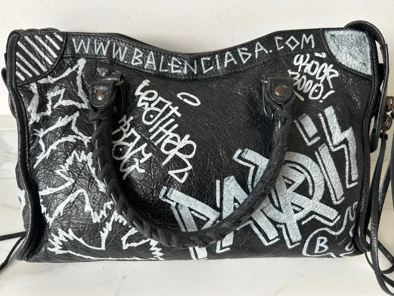 Balenciaga Graffiti Classic City Bag Small