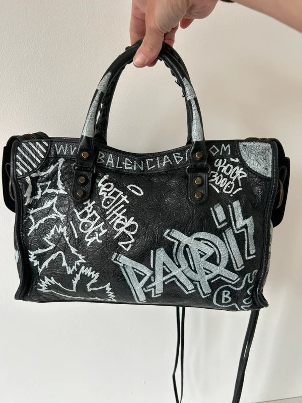 Balenciaga Graffiti Classic City Bag Small