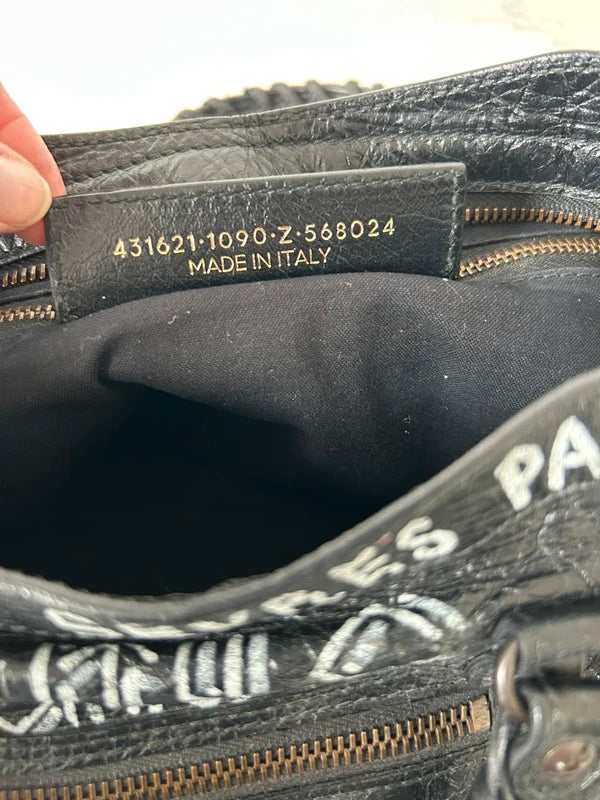 Balenciaga Graffiti Classic City Bag Small