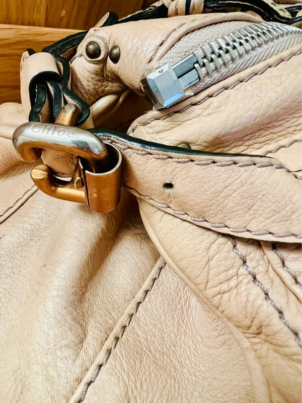 100% Authentic Chloe Paddington Cappuccino Cream Soft Leather Bag Rare