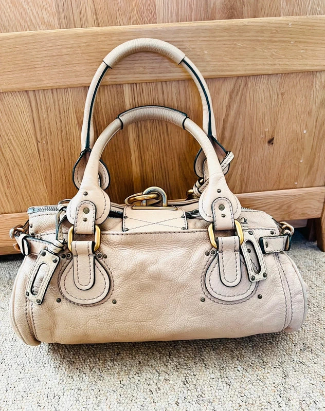 100% Authentic Chloe Paddington Cappuccino Cream Soft Leather Bag Rare