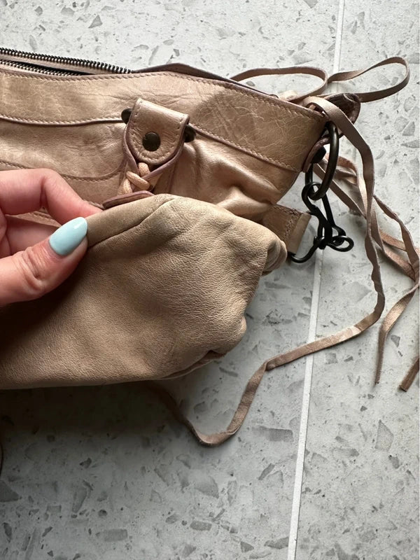Balenciaga first bag in peach pink