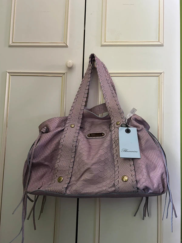 Two‑Tone Blumarine Calf Leather Bag