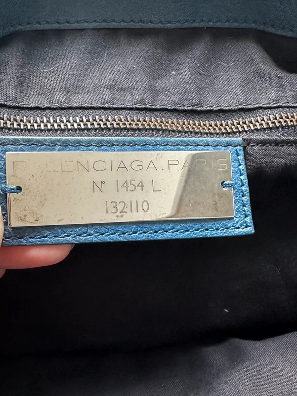 Balenciaga work city bag blue