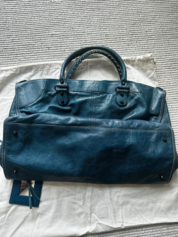 Balenciaga work city bag blue