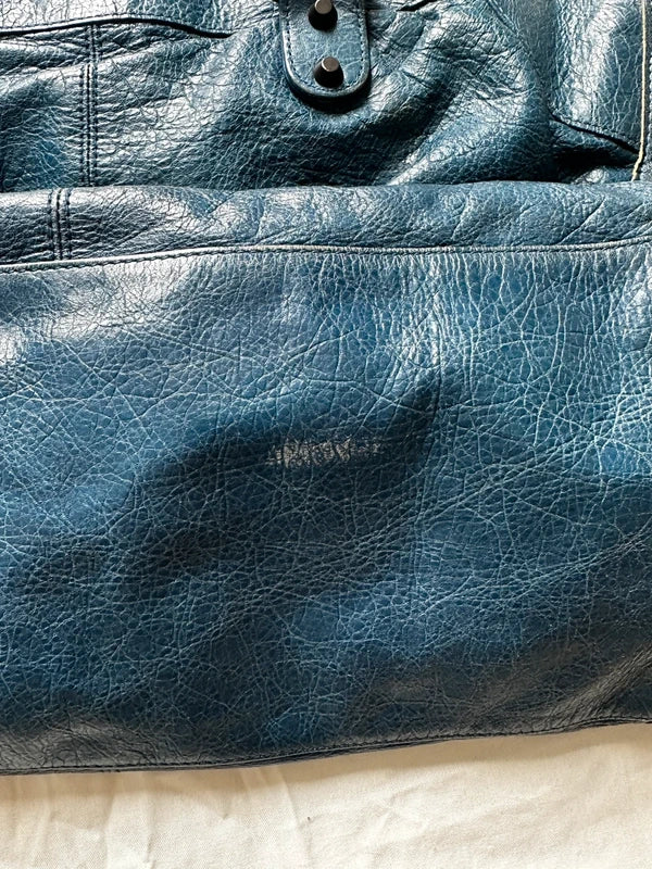 Balenciaga work city bag blue