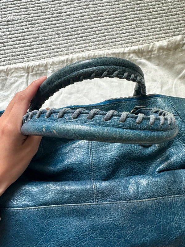 Balenciaga work city bag blue