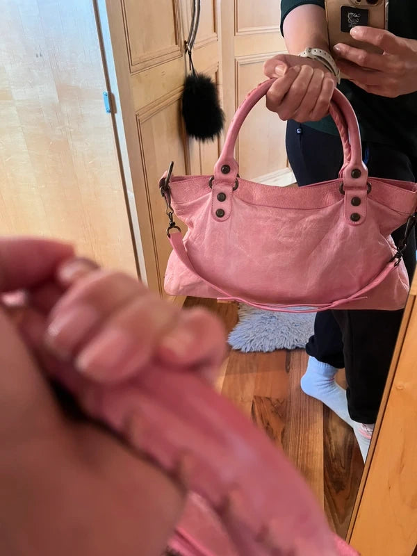 Balenciaga le city Motorcycle Bag in stunning Pink!