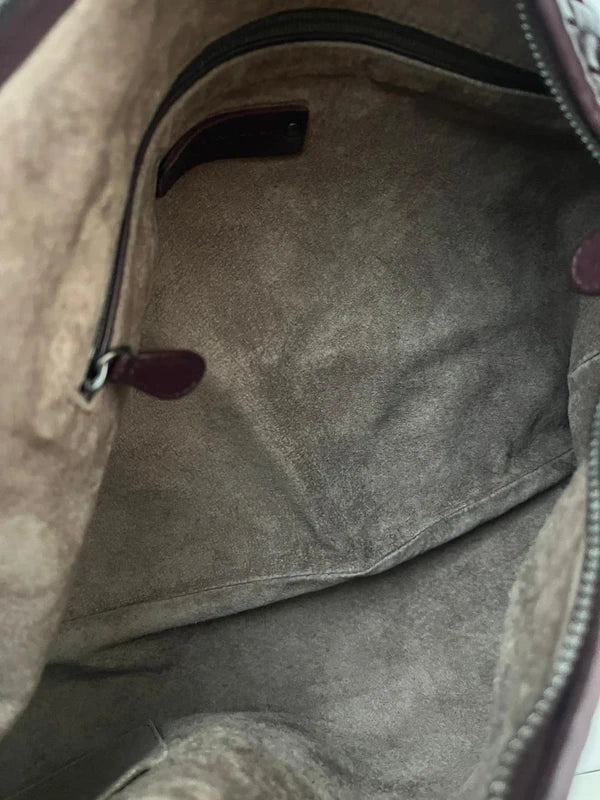 Bottega Veneta Burgundy Hobo Bag 45cm Super Rare (Mirror included)
