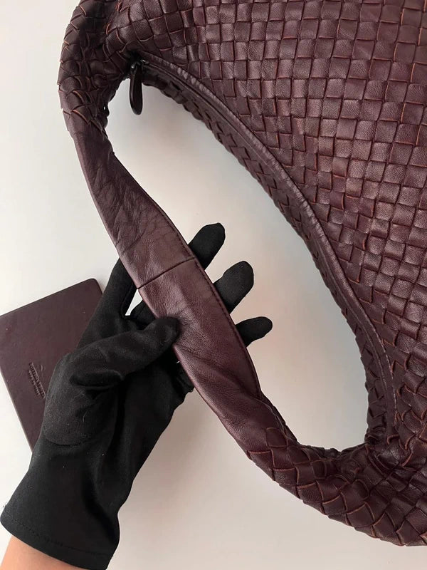 Bottega Veneta Burgundy Hobo Bag 45cm Super Rare (Mirror included)