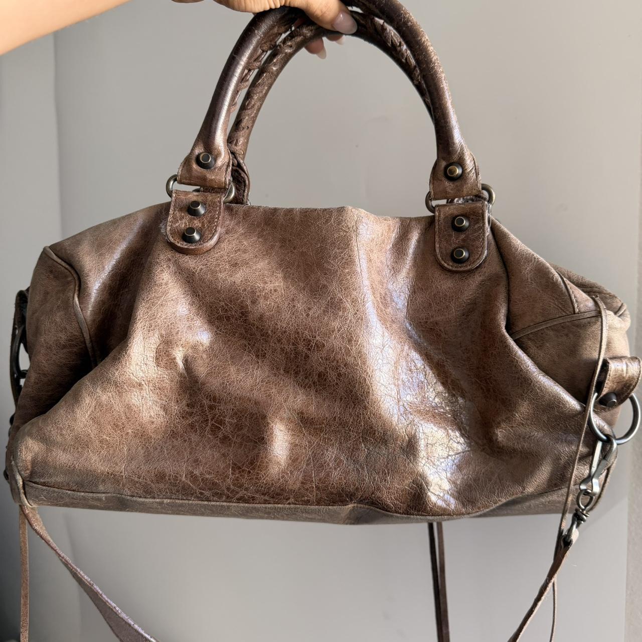 Balenciaga twiggy bag in brown color leather